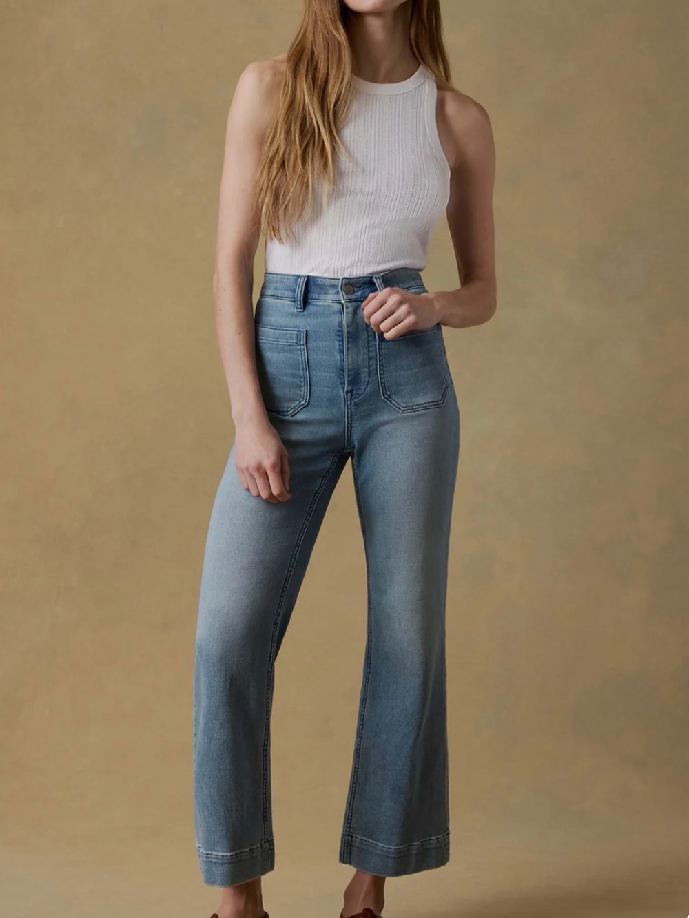 Faherty Stretch Terry Patch Pocket Pant Size 25 in Eastern Shore Wash- Like New